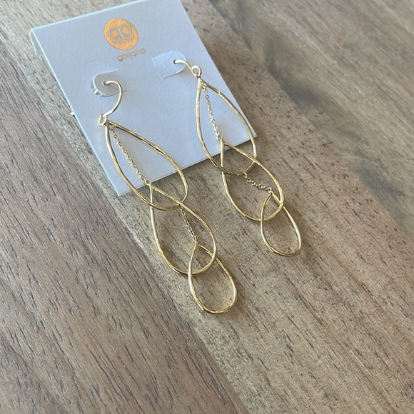 Gorjana Tiered Drop Gold Earrings | NWT - Picture 8 of 9